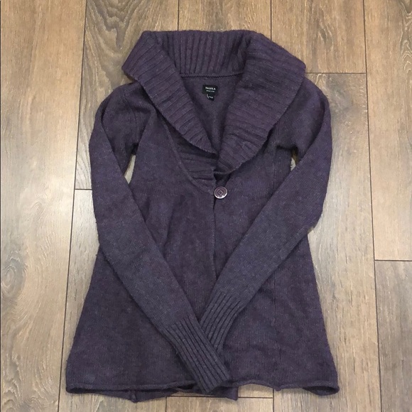 Aritzia Talula Purple Wrap Knit Cardigan Size M - Picture 4 of 10